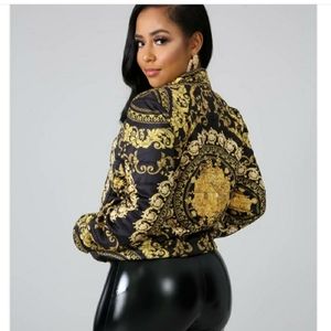 Black and Gold quilt jacket - new without tag